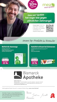 Aktueller mea - meine apotheke Prospekt "Unsere November-Angebote" Seite 1 von 4 Seiten für Krefeld