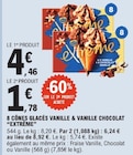 8 cônes glacés vanille & vanille chocolat - EXTRÊME - E.Leclerc 8 cônes glacés vanille & vanille chocolat - EXTRÊME à 1,78 € dans le catalogue E.Leclerc