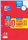 500 FEUILLES SIMPLES A4 PERFORÉES - OXFORD dans le catalogue Intermarché