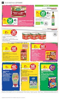 Promotion Huile d'olive bio dans le prospectus Intermarché Super, valable du 25/08/2026 au 06/09/2026 Promo Huile d'olive bio dans le catalogue Intermarché Super du moment à la page 32