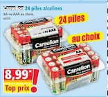 24 piles alcalines - CAMELION - Norma à Mulhouse 24 piles alcalines - CAMELION en promo chez Norma Mulhouse à 8,99 €