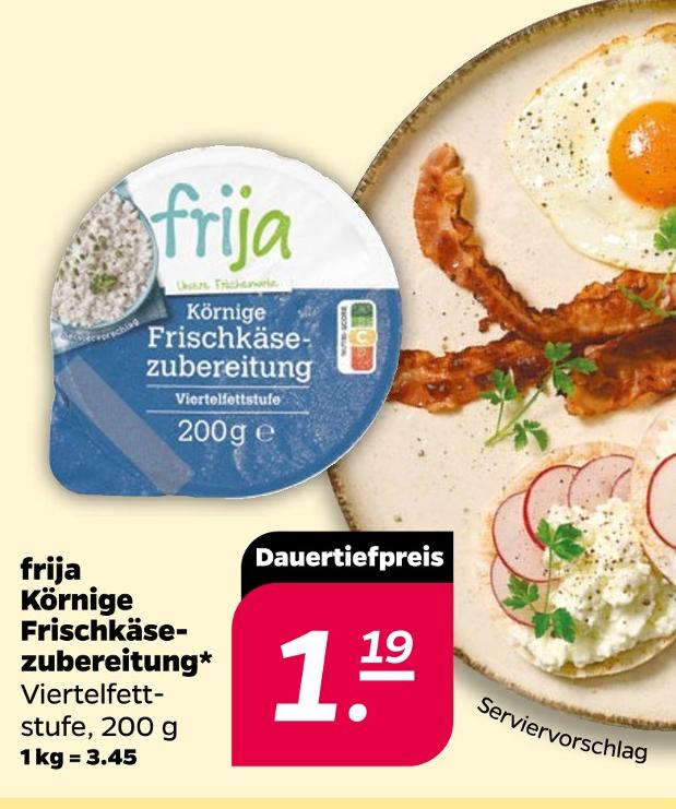 Körnige Frischkäsezubereitung