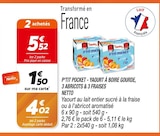 P'tit pocket - yaourt à boire gourde, 3 abricots & 3 fraises - Netto dans le catalogue Netto