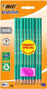 Bic - Bic dans le catalogue Carrefour 15 crayons graphite - Bic à 1,50 € en promo chez Carrefour