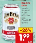 Ready to Drink Angebote von Jim Beam bei Netto Marken-Discount Hof für 1,99 €
