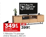 Meuble tv placage chêne - WOODS - But à Marignane Meuble tv placage chêne - WOODS en promo chez But Marignane à 349,99 €