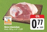 EDEKA Vohenstrauß - Hintere Schweinehaxe Angebot im Prospekt Hintere Schweinehaxe bei EDEKA im Vohenstrauß Prospekt für 0,77 €