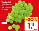 Netto Marken-Discount Kösching - Trauben hell Angebot im Prospekt Trauben hell bei Netto Marken-Discount im Kösching Prospekt für 1,11 €