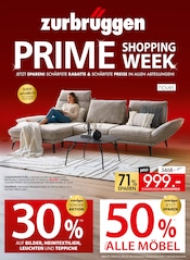 Fernsehsessel im Zurbrüggen Prospekt in Bremerhaven Aktueller Zurbrüggen Prospekt mit Fernsehsessel, "PRIME SHOPPING WEEK", Seite 1