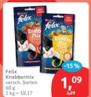 Felix Knabbermix von Purina für 1,09 € bei budni im Angebot Felix Knabbermix von Purina im aktuellen budni Prospekt