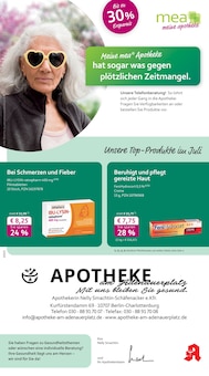 mea - meine apotheke Prospekt der Woche "Unsere Juli-Angebote" Seite 1, 01.07.2025 bis 31.07.2025 für Berlin Aktueller mea - meine apotheke Prospekt "Unsere Juli-Angebote" Seite 1 von 4 Seiten für Berlin
