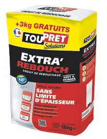 Leroy Merlin Vélizy-Villacoublay - ENDUIT DE REBOUCHAGE TOUPRET 15 KG + 3 KG GRATUITS Promo ENDUIT DE REBOUCHAGE TOUPRET 15 KG + 3 KG GRATUITS dans le catalogue Leroy Merlin "La fête de vos projets" à Vélizy-Villacoublay