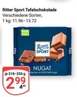 Tafelschokolade im Angebot bei GLOBUS in Altenburg Tafelschokolade Angebote von Ritter Sport bei GLOBUS Altenburg für 2,99 €
