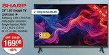 32" LED Google TV Angebote von SHARP bei V-Markt Augsburg für 169,00 €