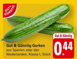 E center Süßen - Gurken Angebot im Prospekt Gurken bei E center im Süßen Prospekt für 0,44 €