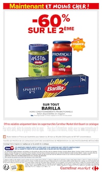 Promotion Barilla dans le prospectus Carrefour Market, valable du 20/05/2025 au 01/06/2025 Promo Barilla dans le catalogue Carrefour Market du moment à la page 18