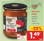 Premium Pesto für 1,49 € bei Netto Marken-Discount im Angebot Premium Pesto im aktuellen Netto Marken-Discount Prospekt