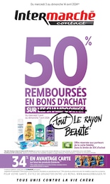 Prospectus Intermarché à Chambray-lès-Tours, "50% REMBOURSÉS EN BONS D'ACHAT SUR tout LE RAYON BEAUTÉ", 26 pages, 03/04/2024 - 14/04/2024