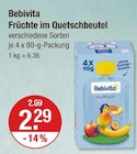 Früchte im Quetschbeutel im V-Markt Prospekt Früchte im Quetschbeutel von Bebivita im aktuellen V-Markt Prospekt für 2,29 €