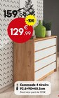 Commode 4 tiroirs en promo chez Maxi Bazar Dunkerque à 129,99 €