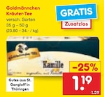 Kräuter-Tee von Goldmännchen für 1,19 € bei Netto Marken-Discount im Angebot Kräuter-Tee von Goldmännchen im aktuellen Netto Marken-Discount Prospekt