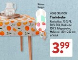 Tischdecke im Angebot bei ALDI SÜD in Memmingen Tischdecke Angebote von HOME CREATION bei ALDI SÜD Memmingen für 3,99 €