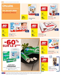 Prix et réduction Kinder Chocolat dans le prospectus Carrefour Market en cours Offre Kinder Chocolat dans le catalogue Carrefour Market du moment à la page 30