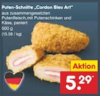Puten-Schnitte „Cordon Bleu Art“ Angebote bei Netto Marken-Discount Aschaffenburg für 5,29 €