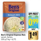 Express Reis Basmati-Reis im Angebot bei E center in Darmstadt Express Reis Basmati-Reis Angebote von Ben's Original bei E center Darmstadt für 0,99 €