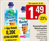 Weichspüler im Angebot bei WEZ in Minden Weichspüler Angebote von Kuschelweich bei WEZ Minden für 1,49 €