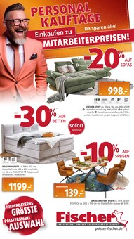 Bett im Polstermöbel Fischer Prospekt "PERSONAL-KAUFTAGE" mit 31 Seiten (Heilbronn)