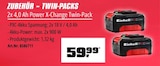 2x 4,0 Ah Power X-Change Twin-Pack von Einhell für 59,99 € bei OBI im Angebot 2x 4,0 Ah Power X-Change Twin-Pack von Einhell im aktuellen OBI Prospekt