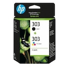 HP 303 - Pack de 2 - noir et 3 couleurs - cartouche d'encre originale (3YM92AE) - HP en promo chez Bureau Vallée Saint-Denis à 38,99 €