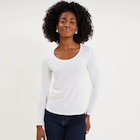 La Halle Paris - Promo T-shirt coton col rond manches longues blanc femme Promo T-shirt coton col rond manches longues blanc femme à 6,99 € dans le catalogue La Halle à Paris