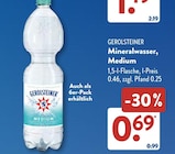 Mineralwasser, Medium im ALDI SÜD Prospekt Mineralwasser, Medium von Gerolsteiner im aktuellen ALDI SÜD Prospekt für 0,69 €