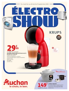 Catalogue Auchan Hypermarché à Épagny cette semaine, valable du 01/09/2026 au 13/09/2026 Prospectus Auchan Hypermarché à Épagny, "ÉLECTROSHOW", 16 pages de promos valables du 01/09/2026 au 13/09/2026