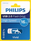 Clé USB 2.0 16GB Vivid Edition Blue - PHILIPS en promo chez Intermarché Super Béziers à 11,99 €