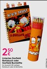 Liniertes Notizbuch oder Buntstifte von Garfield im aktuellen PEPCO Prospekt für 2,50 €