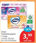 Toilettenpapier von Zewa für 3,99 € bei budni im Angebot Toilettenpapier von Zewa im aktuellen budni Prospekt