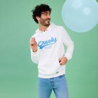 Sweat hoodie à capuche 1 poche blanc homme - CREEKS à 9,00 € dans le catalogue La Halle