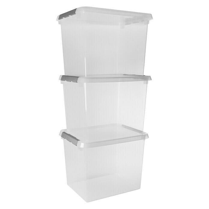 BAUHAUS Steinhagen - Sunware Aufbewahrungsbox-Set Comfort Line (L x B x H: 38 x 50 x 40 cm, Kunststoff, Transparent, 3 Stk.) Sunware Aufbewahrungsbox-Set Comfort Line (L x B x H: 38 x 50 x 40 cm, Kunststoff, Transparent, 3 Stk.) Angebot bei BAUHAUS Steinhagen im Prospekt Bringen Sie Ordnung in Werkstatt, Haus & Garten