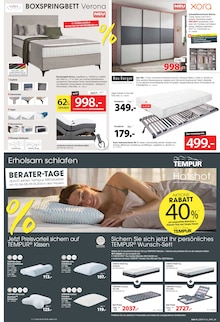 Matratze im Zurbrüggen Prospekt "MAI SHOPPING DAYS - JETZT SPAREN" mit 18 Seiten (Essen)