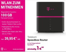 Speedbox Router bei A-Team Mobilfunk-Concept GmbH in Köln Speedbox Router im Angebot bei A-Team Mobilfunk-Concept GmbH Köln für 1,00 €