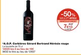 A.O.P. Corbières Hérésie rouge - Gérard Bertrand en promo chez Monoprix Saint-Nazaire à 7,13 €