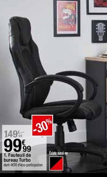 But Denguin - FAUTEUIL DE BUREAU TURBO. Promo FAUTEUIL DE BUREAU TURBO. dans le catalogue But "Heureux de vous revoir !" à Denguin