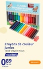 Crayons de couleur jumbo en promo chez Action Vigneux-sur-Seine à 0,89 €