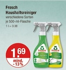 Reinigungsmittel im V-Markt Prospekt Haushaltsreiniger von Frosch im aktuellen V-Markt Prospekt für 1,69 €