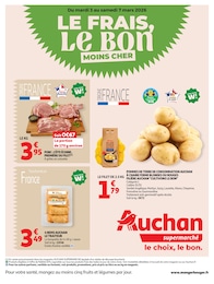 Prospectus Auchan Supermarché à Clermont-Ferrand, "LE FRAIS, LE BON MOINS CHER", 8 pages, 03/03/2026 - 07/03/2026
