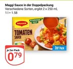 Sauce in der Doppelpackung im Angebot bei GLOBUS in Erlangen Sauce in der Doppelpackung Angebote von Maggi bei GLOBUS Erlangen für 0,79 €