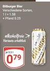 Bier Angebote von Bitburger bei GLOBUS Duisburg für 0,79 €